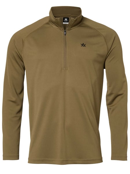 【美品】BRIEFING MENS LONG SLEEVE HALF ZIP CoolDry Half-Zip Top, Men, Brown | Alaska 1795