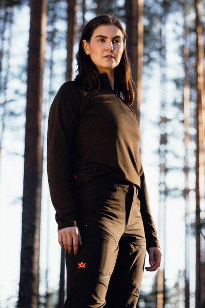 CoolDry Half-Zip Top, Women, Brown | Alaska 1795