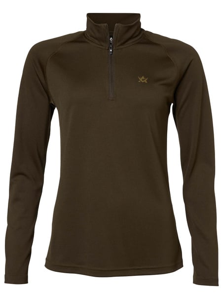 CoolDry Half-Zip Top, Women, Solid Brown | Alaska 1795