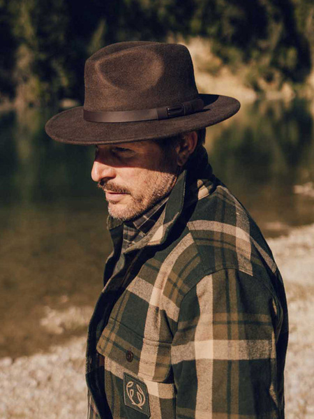 Skye Wool Hat Leather Brown | Chevalier