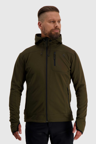 Alaska Sniper Ms Powerfleece Hoodie Moss Brown | Alaska 1795